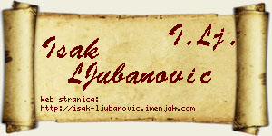Isak LJubanović vizit kartica